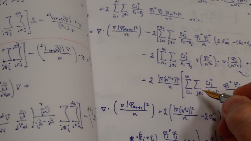 Analytical derivation in progress